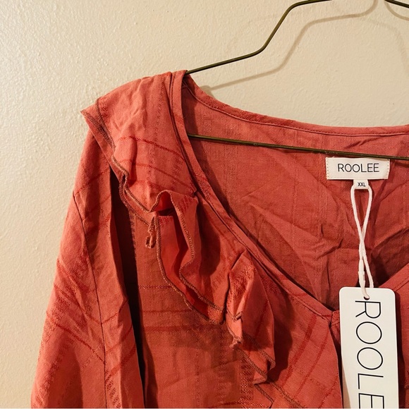 NWT Roolee Ruffle Neckline Blouse - Picture 5 of 8